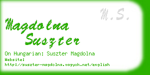 magdolna suszter business card